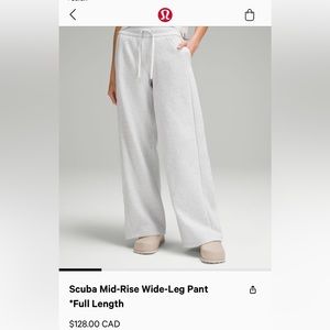 Mid-Rise Scuba Wide Leg Pant NWT